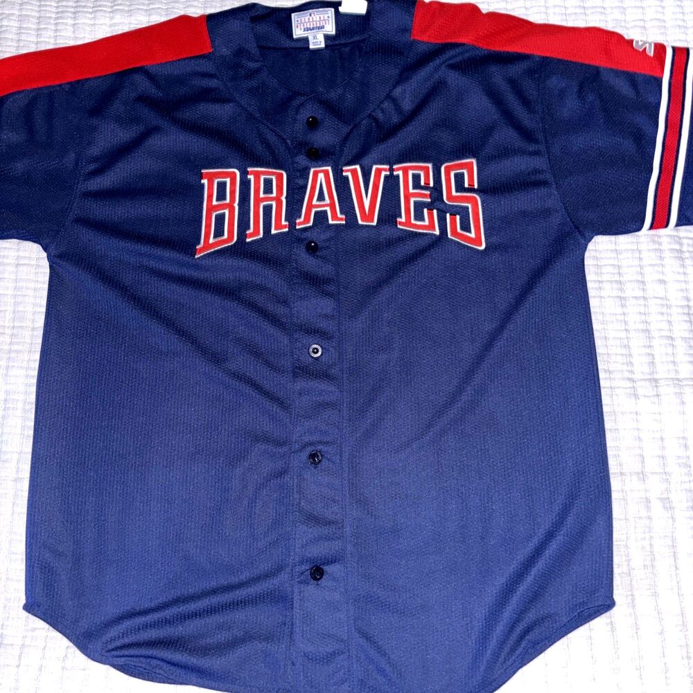 Atlanta Braves Starter Vintage Andreś Galarraga #14 Jersey Blue Mens XL